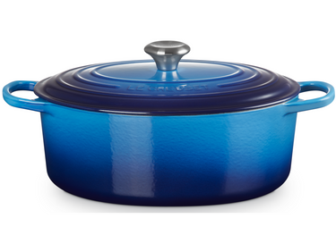 Le Creuset Bräter Signatur oval azure 25,7cm Freisteller 1