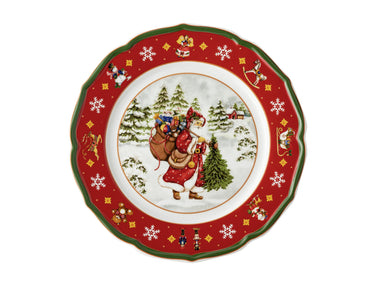 Hutschenreuther Happy Wintertime Red Teller flach 22cm Freisteller