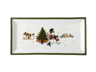 Hutschenreuther Happy Wintertime Green Platte eckig 36cm Freisteller