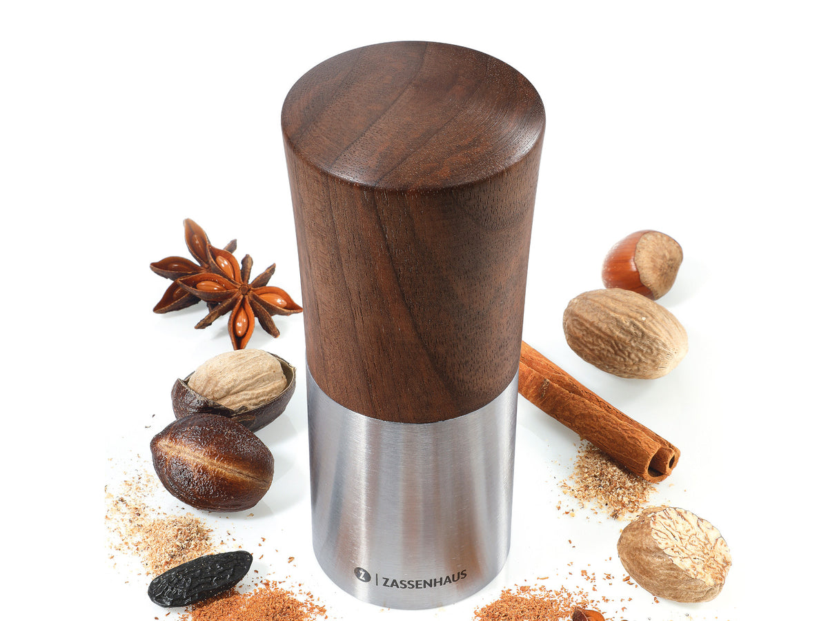 Zassenhaus DUO Gewürzmühle Nussbaum 12 cm Lifestyle 1