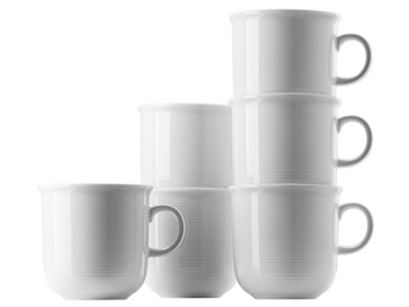 Thomas Trend weiss Becher mit Henkel 0,36 l Set 6tlg Freisteller