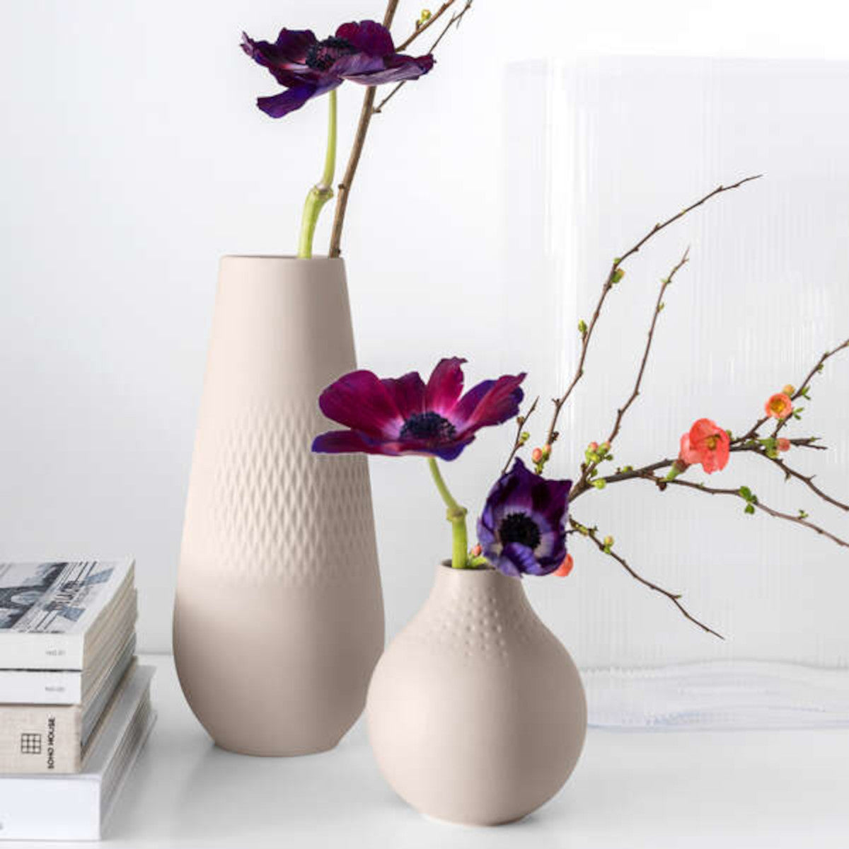 Villeroy & Boch Manufacture Collier beige Vase Perle klein 11,5 cm Lifestyle 3