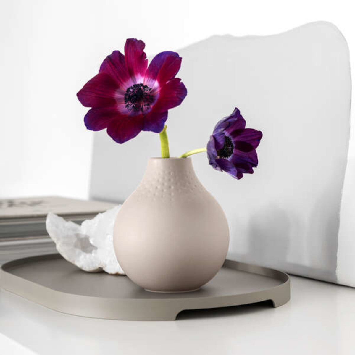 Villeroy & Boch Manufacture Collier beige Vase Perle klein 11,5 cm Lifestyle 2