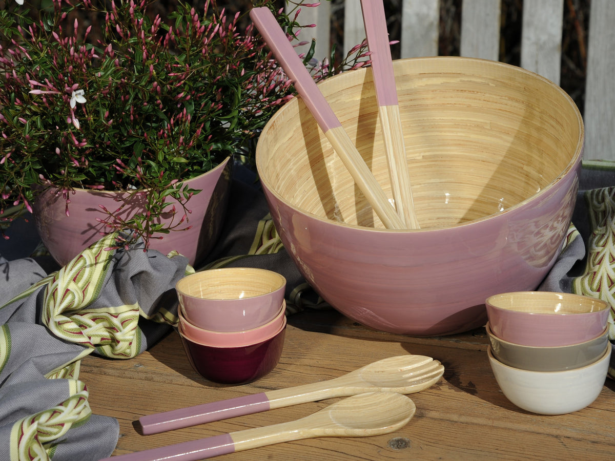 albert L. (punkt) Bambus-Obstschale mauve 30 x 5,5 cm Lifestyle