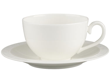 Villeroy & Boch White Pearl Frühstückstasse mit Untertasse 2tlg. Freisteller