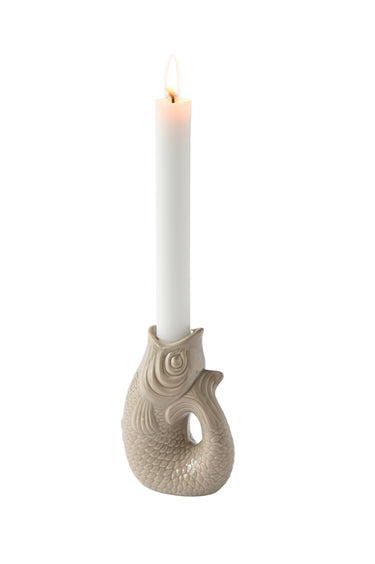 Giftcompany Monsieur Carafon Kerzenhalter Fisch XS sandstone 12,7cm Freisteller