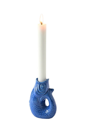 Giftcompany Monsieur Carafon Kerzenhalter Fisch XS azure 12,7cm Freisteller
