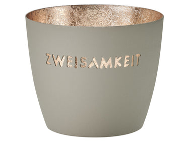 Giftcompany Madras Windlicht M Zweisamkeit flannel/gold 8,5cm Freisteller 1