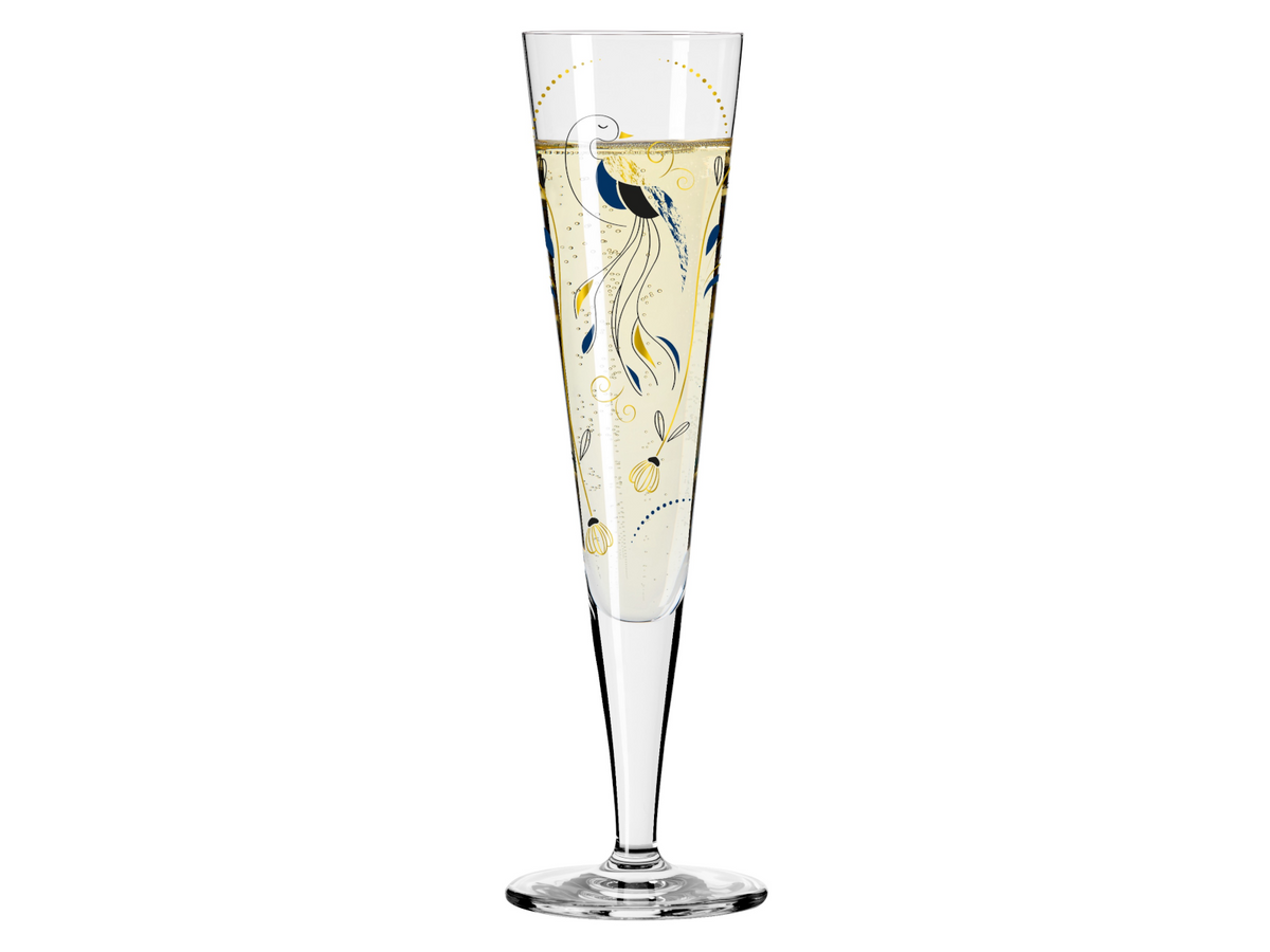 RITZENHOFF Goldnacht Champagnerglas (C. Kordes) H24 #43 Freisteller 2
