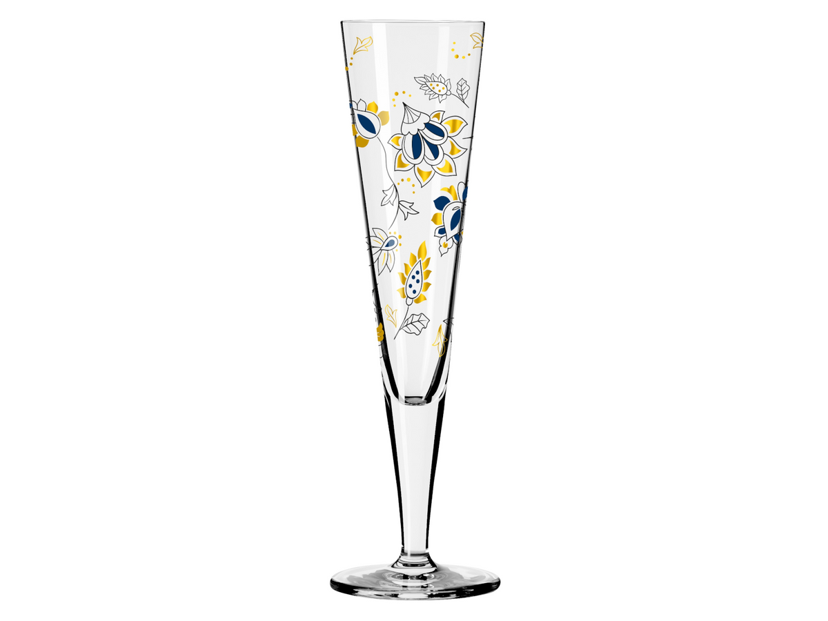 RITZENHOFF Goldnacht Champagnerglas (C. Kordes) H24 #44 Freisteller 1