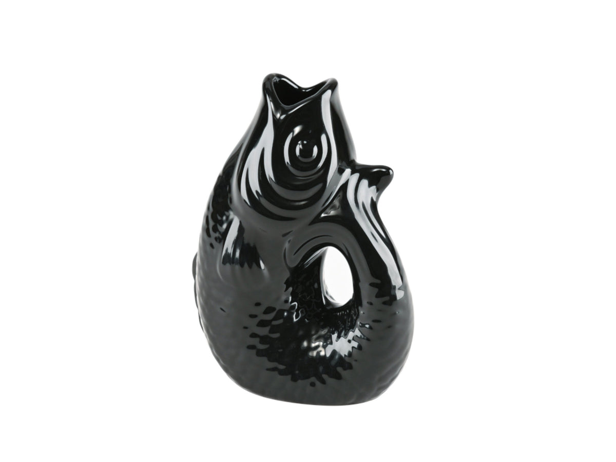 Giftcompany Monsieur Carafon Vase / Karaffe Fisch XS schwarz 0,2l Freisteller