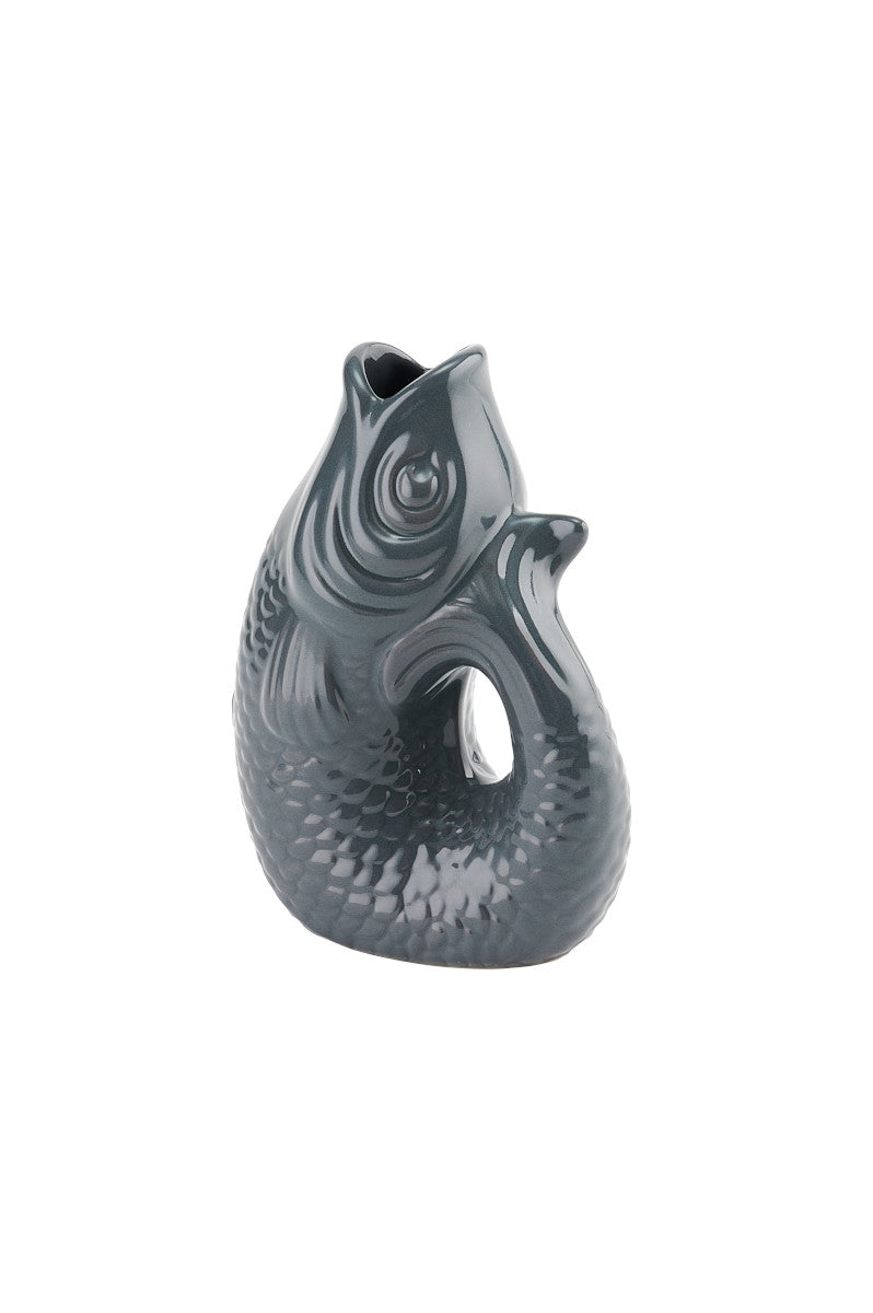 Giftcompany Monsieur Carafon Vase / Karaffe Fisch XS grau 0,2l Freisteller