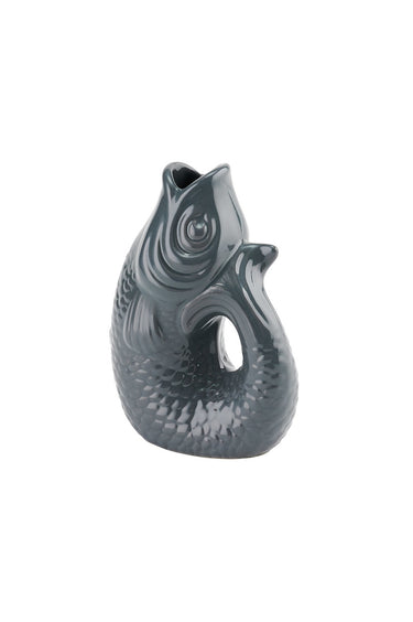Giftcompany Monsieur Carafon Vase / Karaffe Fisch XS grau 0,2l Freisteller