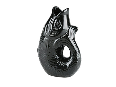 Giftcompany Monsieur Carafon Vase / Karaffe Fisch S schwarz 1,2l Freisteller