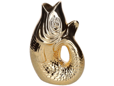 Giftcompany Monsieur Carafon Vase / Karaffe Fisch L gold 2,7l Freisteller 1