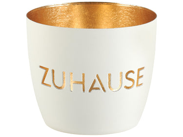 Giftcompany Madras Windlicht M Zuhause weiß/gold 8,5cm Freisteller 1