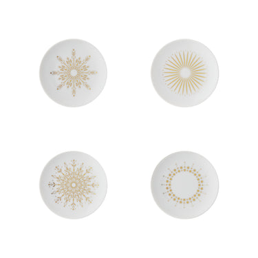 Rosenthal TAC Gropius Festive Celebration Stars Brotteller 10cm Set4 Freisteller