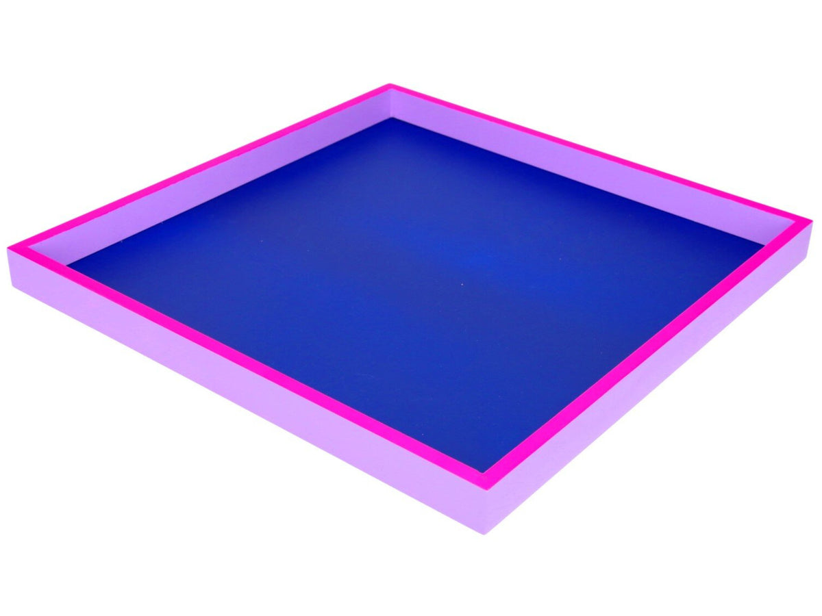 Giftcompany Neo Tablett quadratisch dunkelblau/neon lila/lila 32cm Freisteller 1