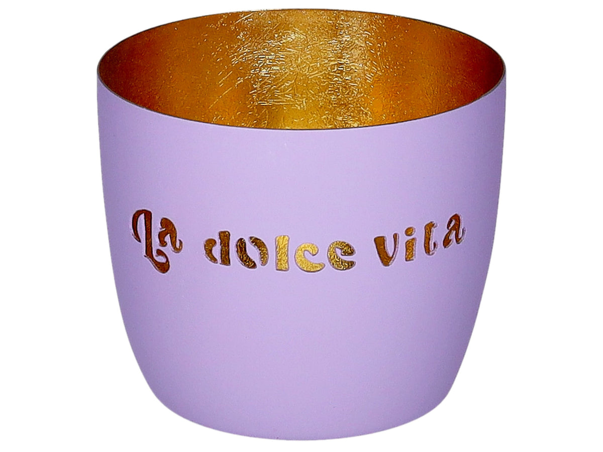 Giftcompany Madras Windlicht M La dolce vita lila/gold 8,5cm Freisteller 1