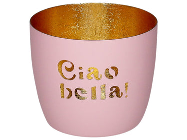 Giftcompany Madras Windlicht M Ciao bella! rosa/gold 8,5cm Freisteller 1
