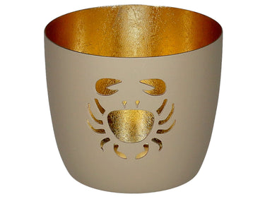 Giftcompany Madras Windlicht M Krabbe sandstone/gold 8,5cm Freisteller 1