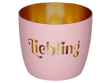 Giftcompany Madras Windlicht M Liebling rosa/gold 8,5cm Freisteller 1