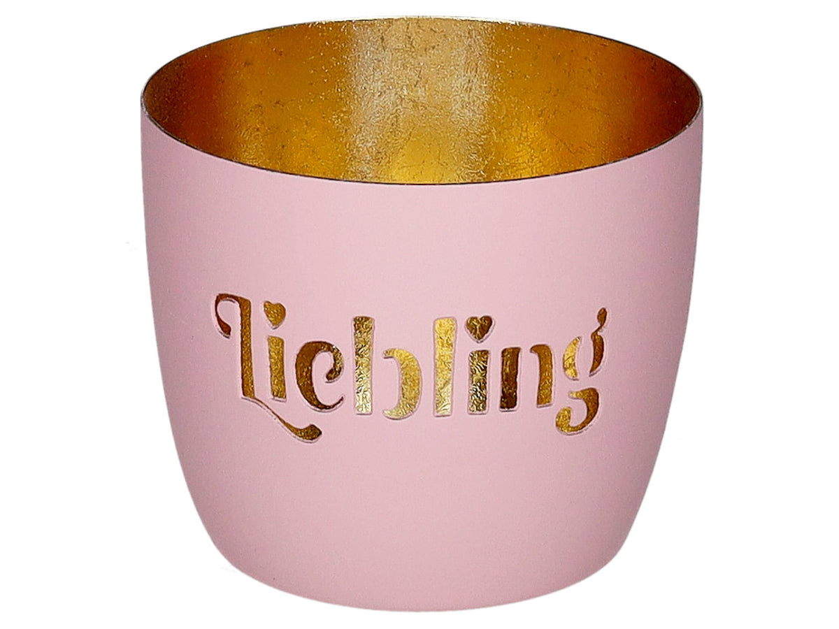 Giftcompany Madras Windlicht M Liebling rosa/gold 8,5cm Freisteller 1