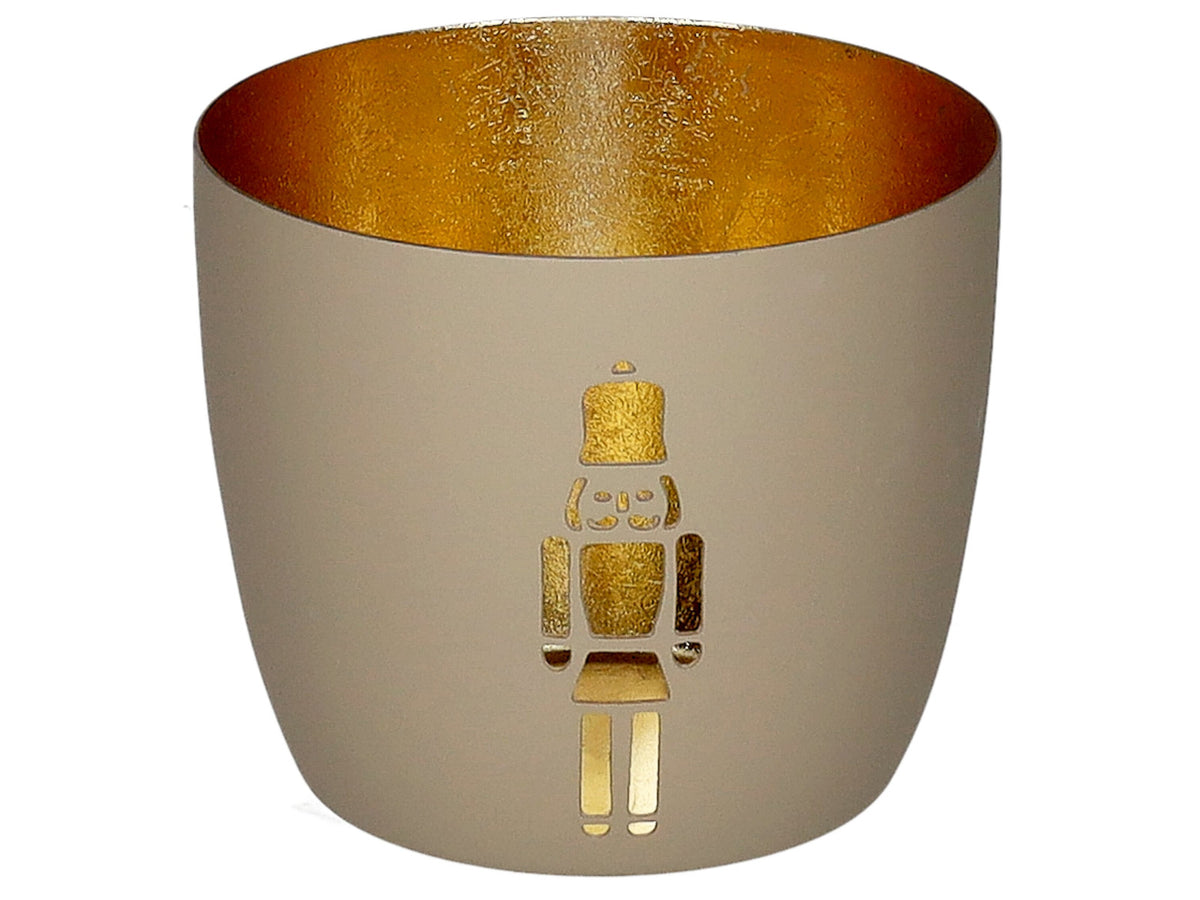 Giftcompany Madras Windlicht M Nussknacker sandstone/gold 8,5cm Freisteller 1