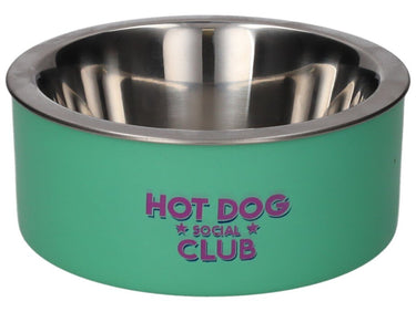 Giftcompany Love Pets Futternapf S Hot dog social club grün 17cm Freisteller 1
