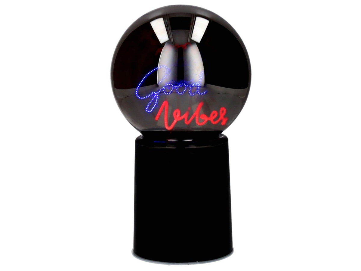 Giftcompany Glowmance LED-Leuchtkugel Neonlicht Good vibes schwarz 21cm Freisteller 1