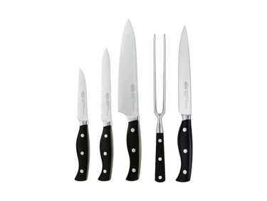 Rösle Messer-Set PURA inkl. Tranchiergabel 5tlg Freisteller
