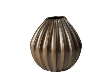 Broste Copenhagen Wide Vase Antique Brown L 30cm Freisteller