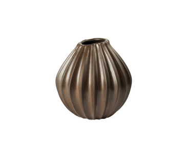 Broste Copenhagen Wide Vase Antique Brown M 25cm Freisteller