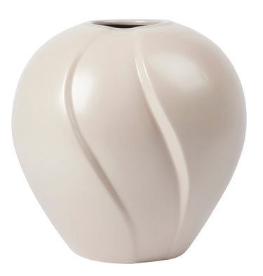 Broste Copenhagen Leda Vase grey sand 25x25cm Freisteller