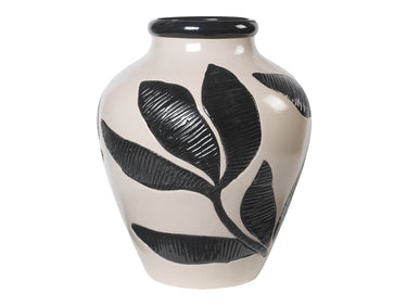 Broste Copenhagen Herbert Vase black/rainy day grey 40cm Freisteller 1