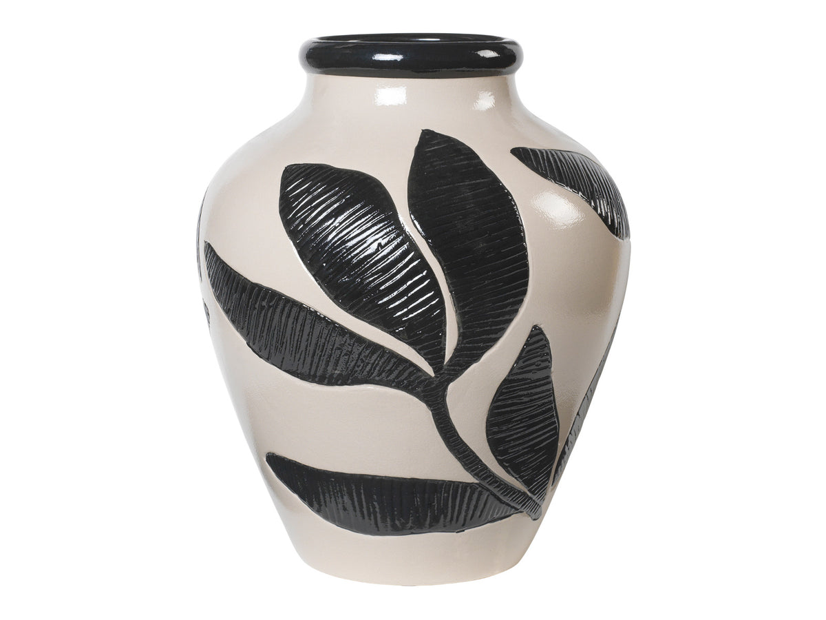 Broste Copenhagen Herbert Vase black/rainy day grey 40cm Freisteller 1