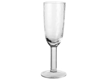 Broste Copenhagen Hammered Champagnerglas klar 0,2l 4er Set Freisteller 1