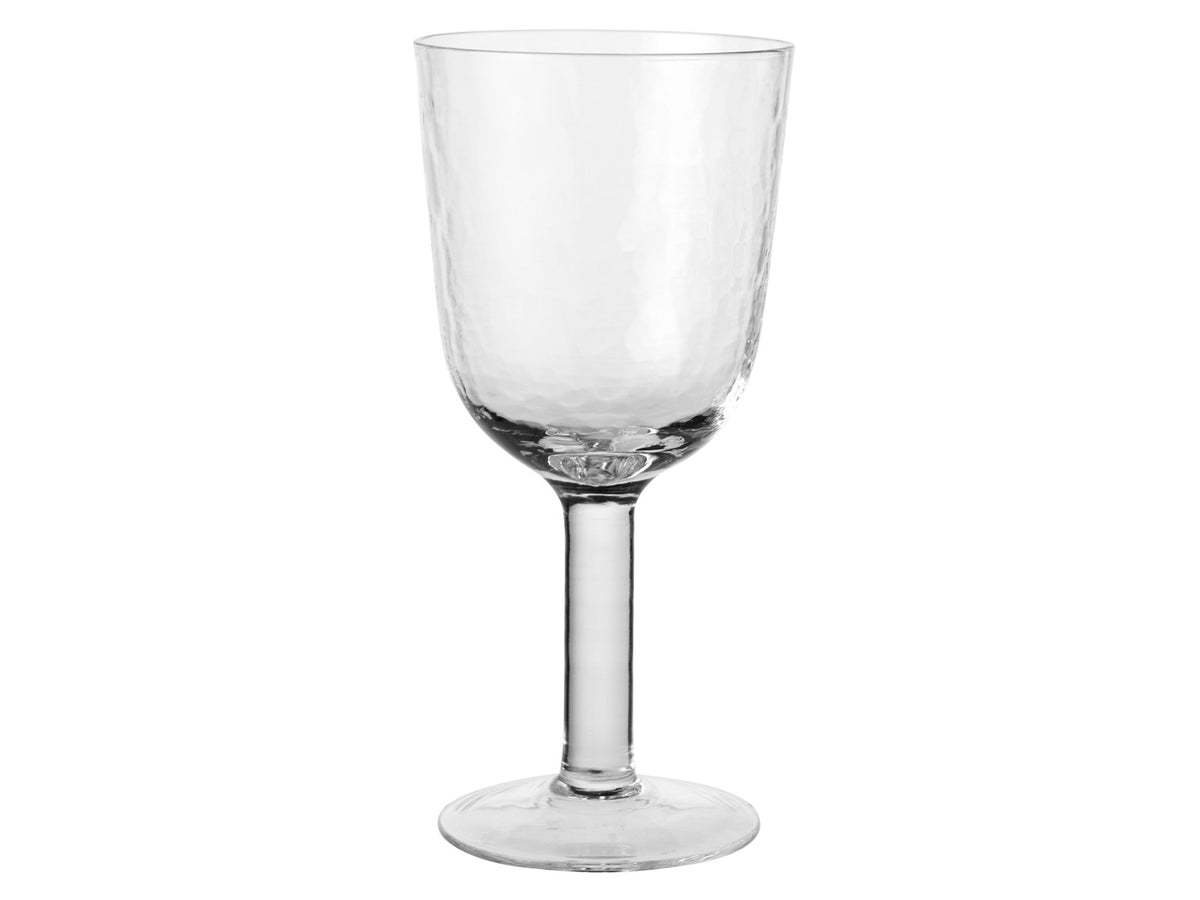 Broste Copenhagen Hammered Rotweingläser klar 0,4l 4er Set Freisteller 1
