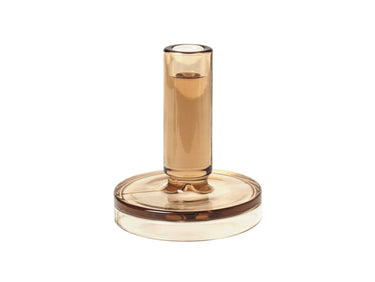 Broste Copenhagen Petra Kerzenständer Glas Indian Tan 12 cm Freisteller