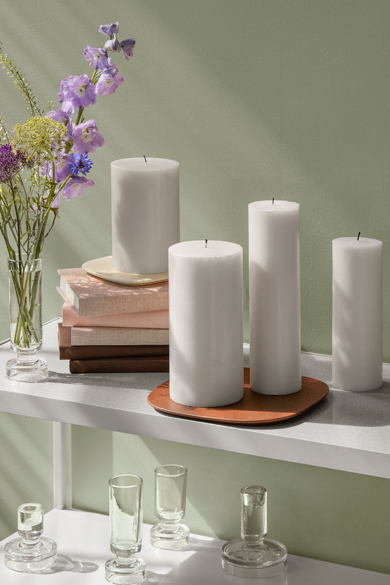 Broste Copenhagen Petra Kerzenständer Glas Indian Tan 12 cm Lifestyle
