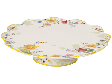 Villeroy & Boch Spring Awakening Tortenplatte auf Fuß 33 cm Freisteller