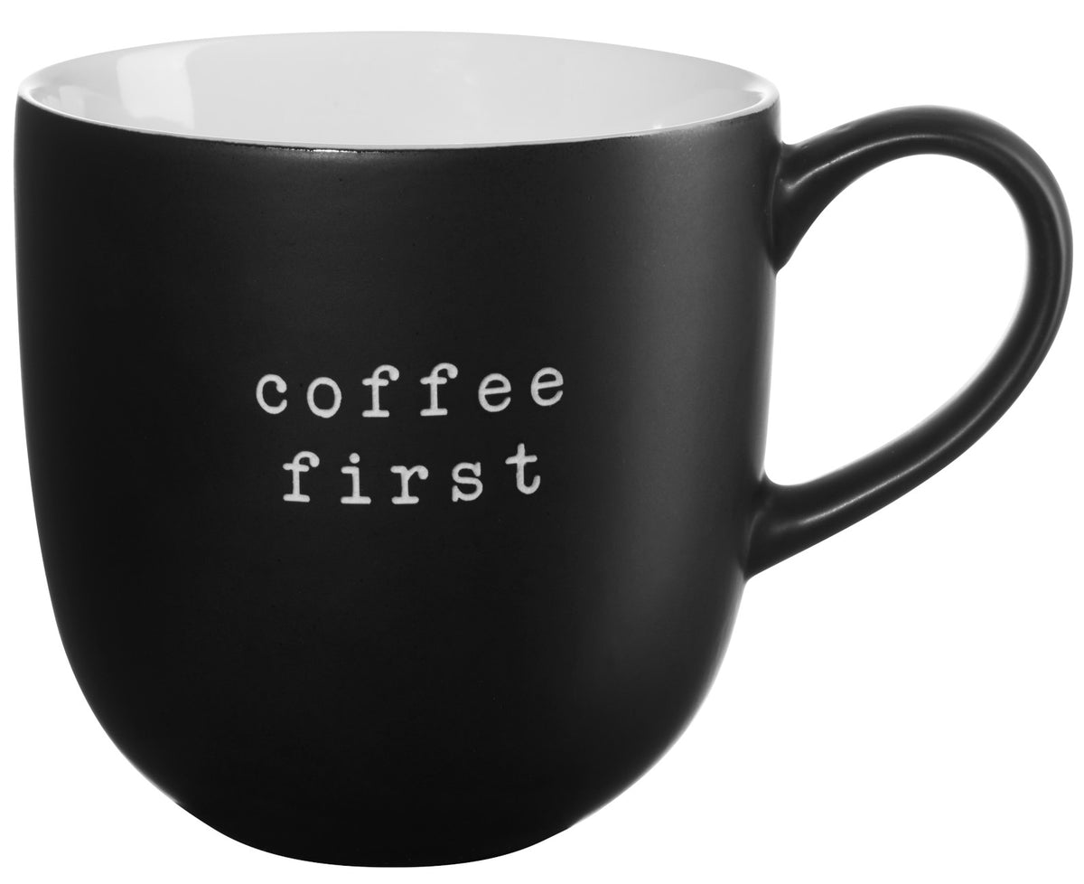 ASA hey! Henkelbecher coffee first schwarz 0,35l Freisteller