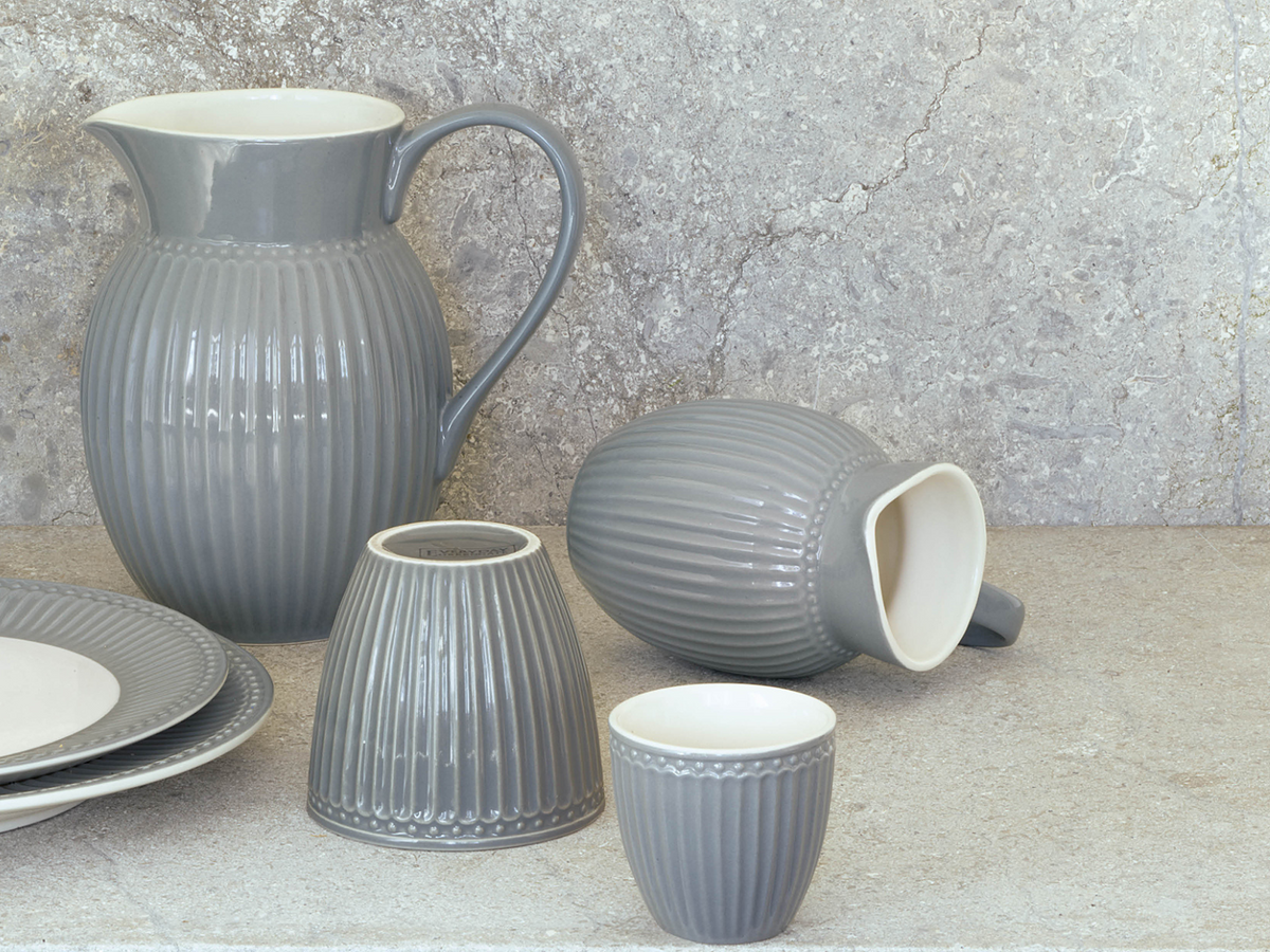 Greengate Alice Frühstücksset stone grey 12tlg Lifestyle