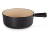 Le Creuset Caquelon Tradition schwarz matt 24cm Freisteller 1