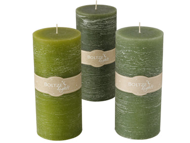 Boltze Basic Stumpenkerze grün 20cm sortiert (1 Stück) Freisteller 1