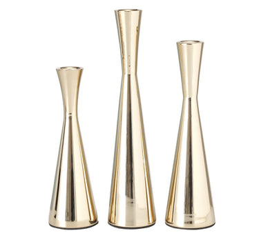 Boltze Cone Kerzenleuchter gold 20cm (1 Stück)