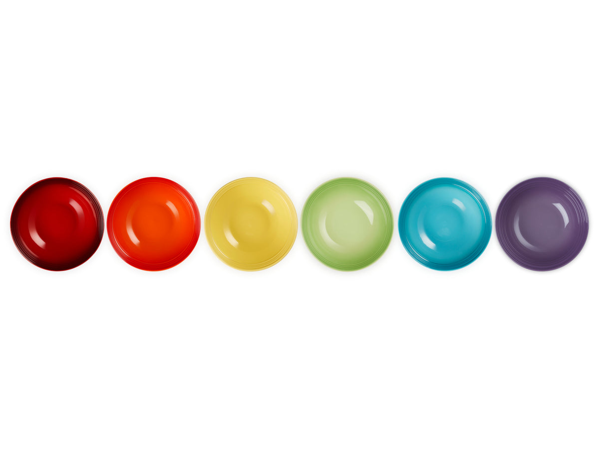 Le Creuset Regenbogen Müslischale 16cm Set 6tlg Freisteller 2