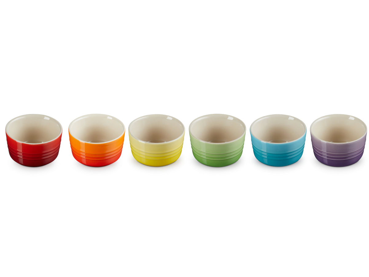 Le Creuset Regenbogen Mini Förmchen 100ml Set 6tlg Freisteller 2