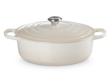 Le Creuset Gourmet-Bräter Signature rund meringue 30cm Freisteller 1