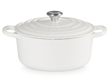 Le Creuset Bräter Signature rund weiss 22cm Freisteller 1